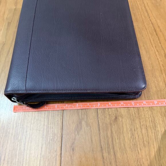 Franklin Quest Planner Brown Reddish Pebbled Leather Full Zip Large - Picture 11 of 16